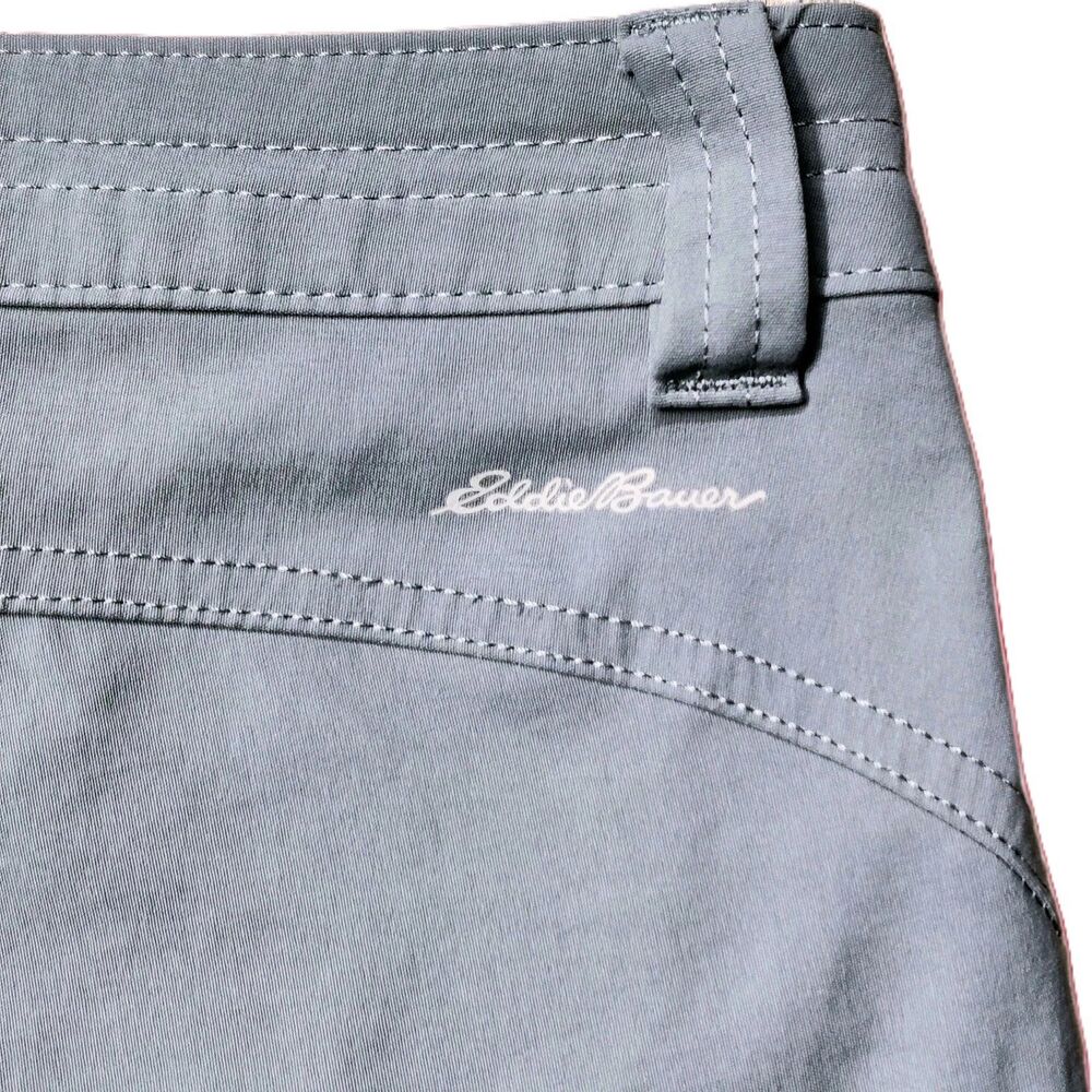 Eddie Bauer Women's Size 16 Hiking Shorts Gray Stretch Nylon Zip Pocket Outdoor - Picture 9 of 9